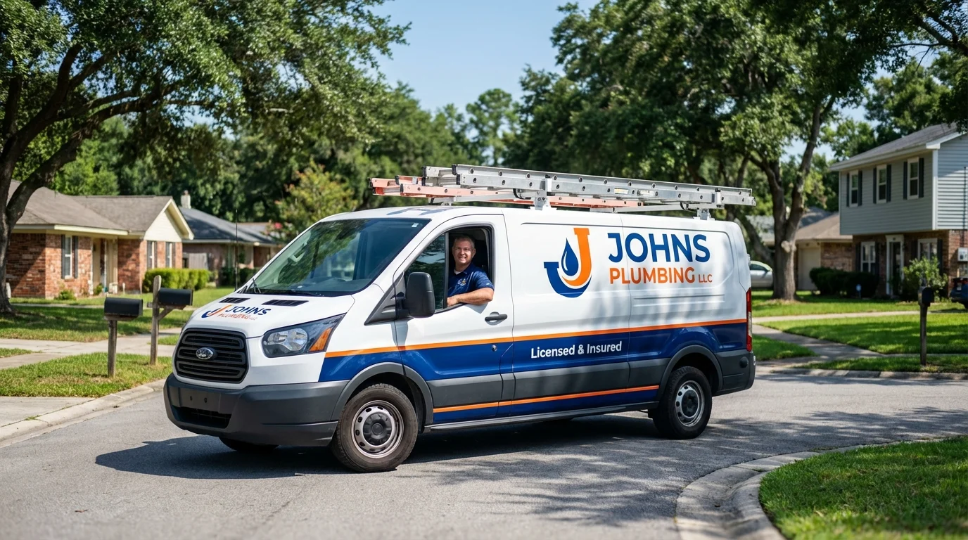 Johns Plumbing LLC service van in Zolfo Springs, FL