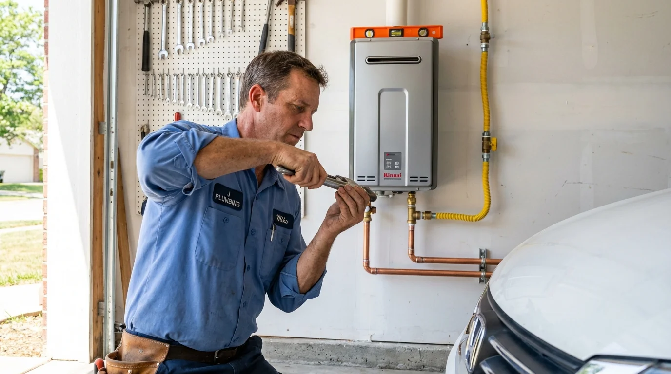 Tankless water heater installation by a Johns Plumbing LLC plumber in Zolfo Springs